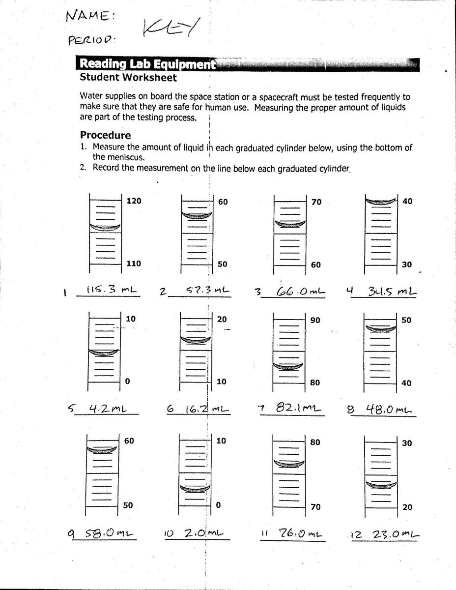 Measurement Mass And Volume Mr Gibbs Science Worksheets Library