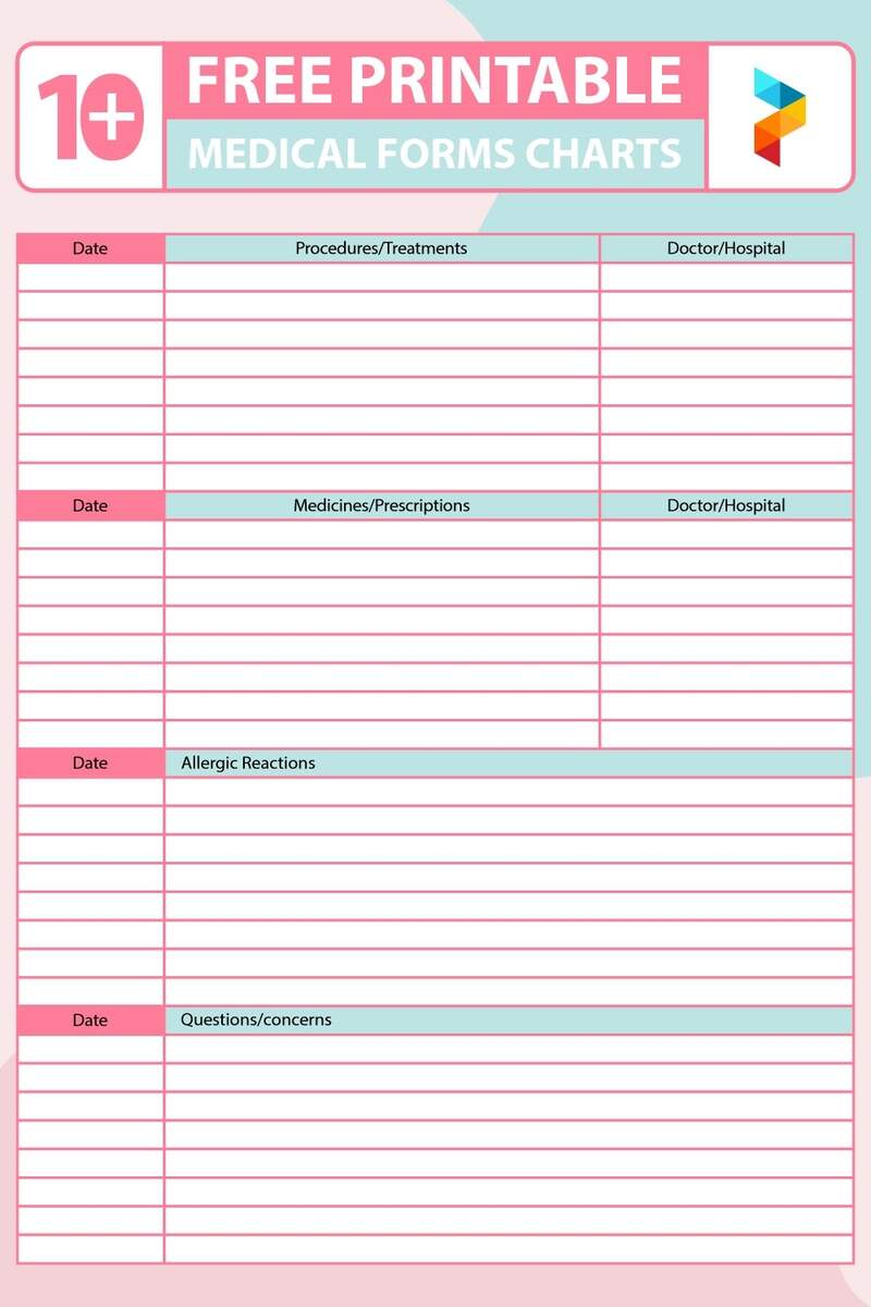 Medical Forms Charts 10 Free PDF Printables Printablee