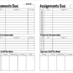 Middle School high School Student Planner Half Size Printable Etsy