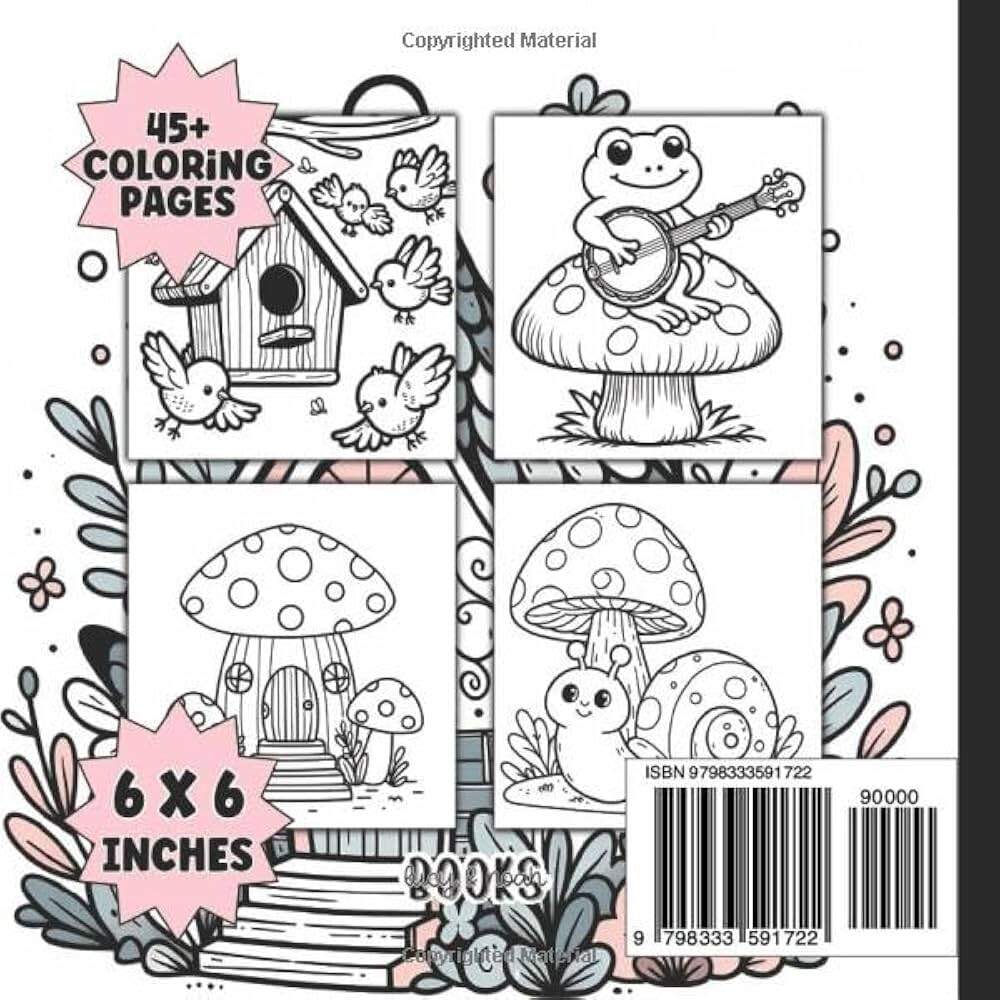 Mini Coloring Book Big And Simple Cottagecore Coloring Pages For Adults Teens And Kids Bold And Easy Illustrations For Girls And Boys Pocket Size 6 X 6 Inches Publishing Christmas Mini Coloring Book Ezpzlearn