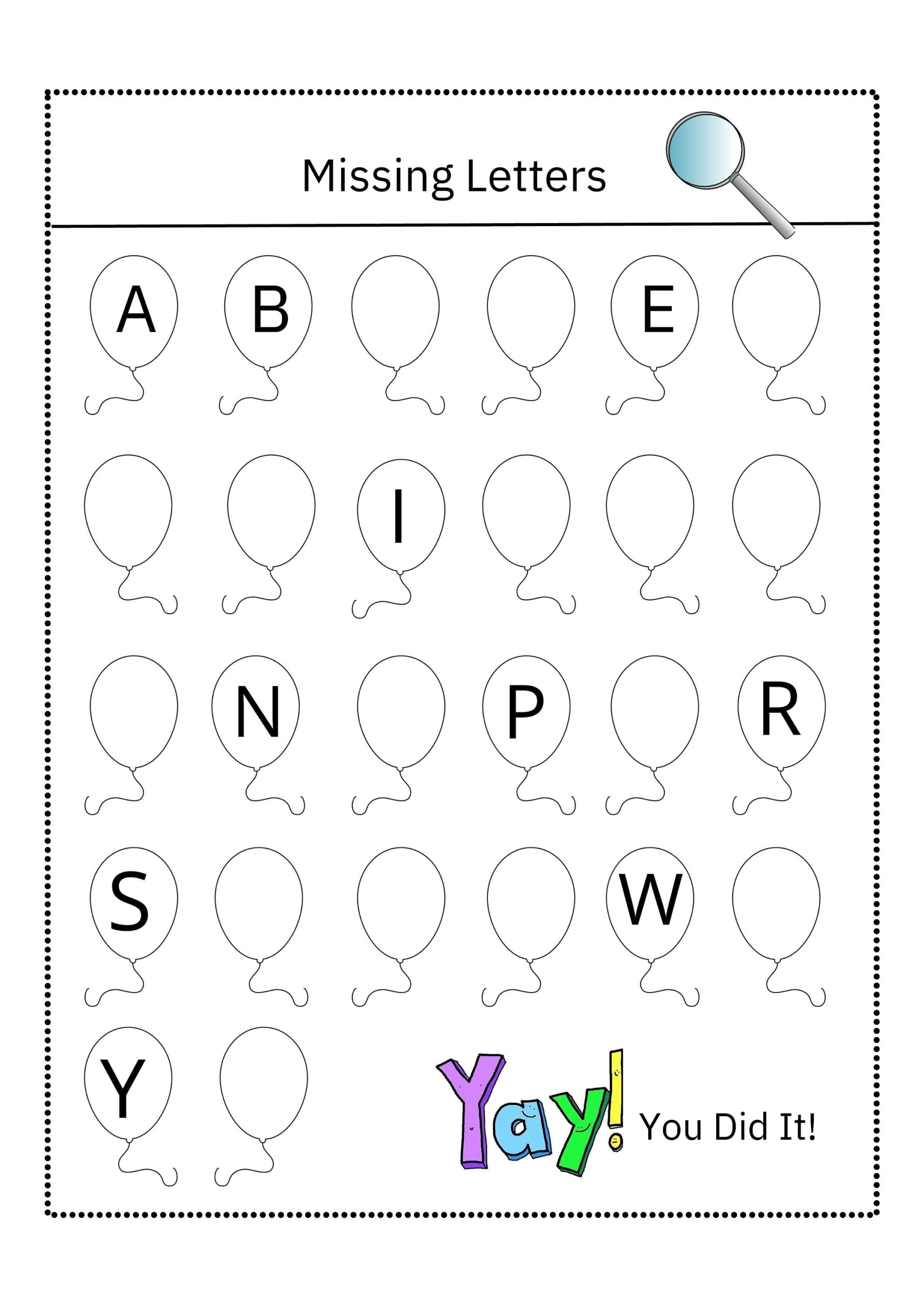 Alphabet Find The Letter Printable Worksheets Etsy