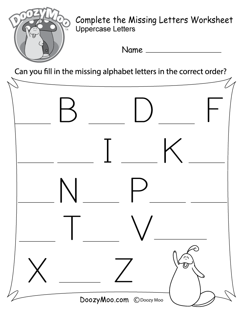 CVC Missing Letter Worksheets For Phonics Practice