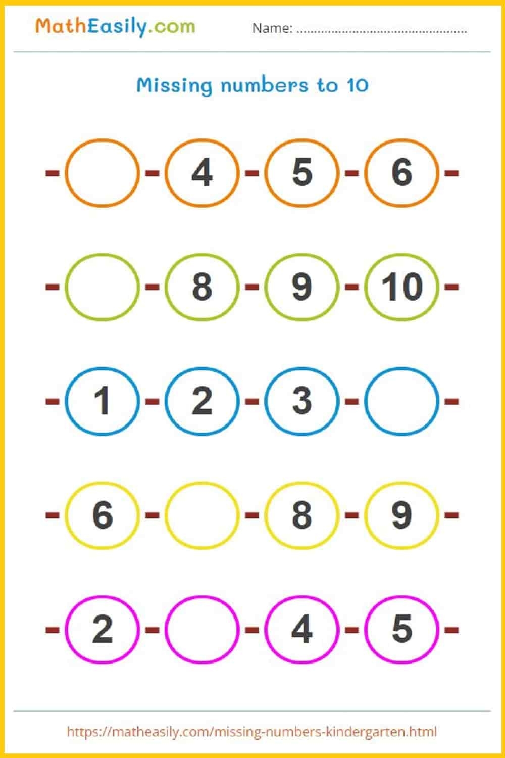 Missing Numbers Worksheet 1 100 Paper Trail Design