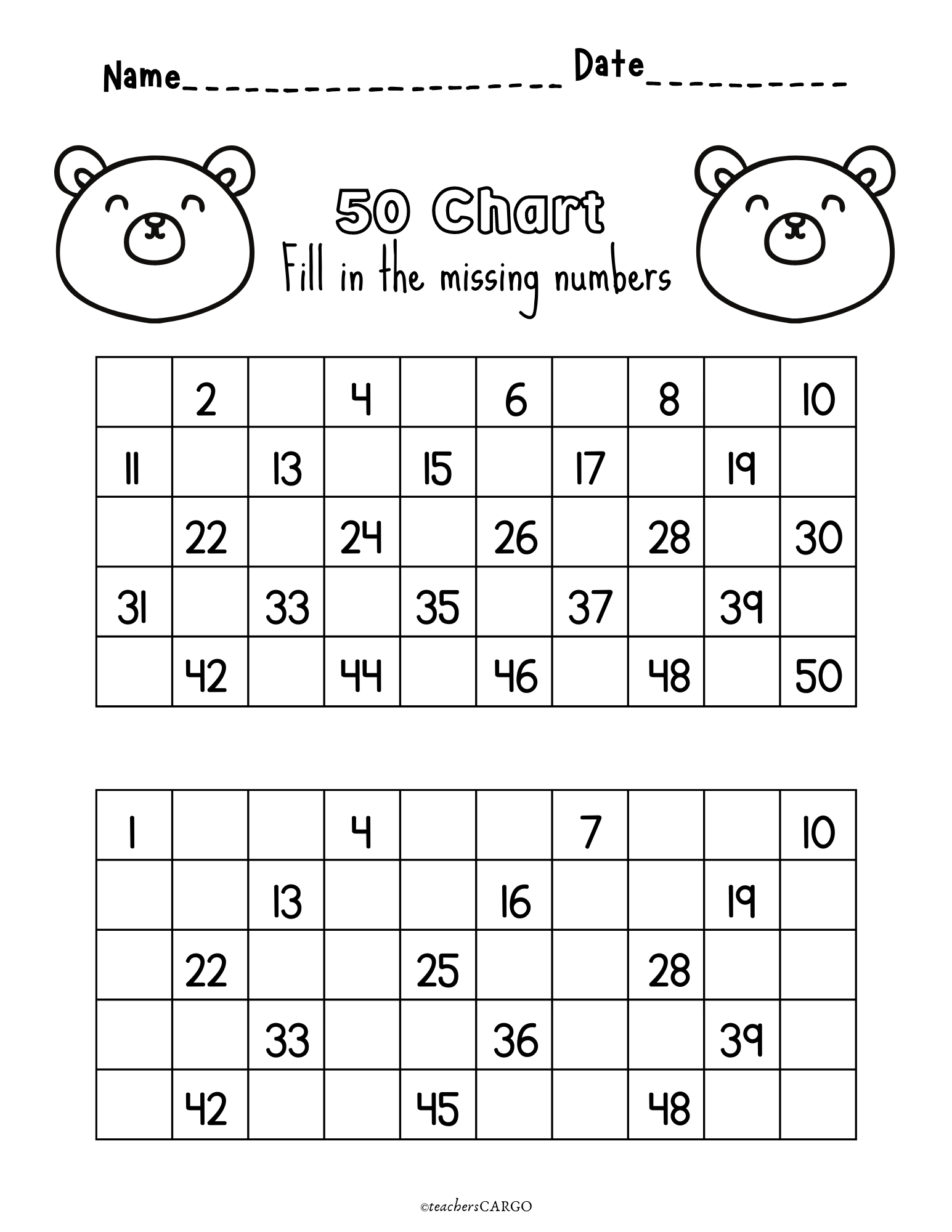 Missing Numbers To 120 Counting To 120 Worksheets 120 Chart And Blank Cha Made By Teachers