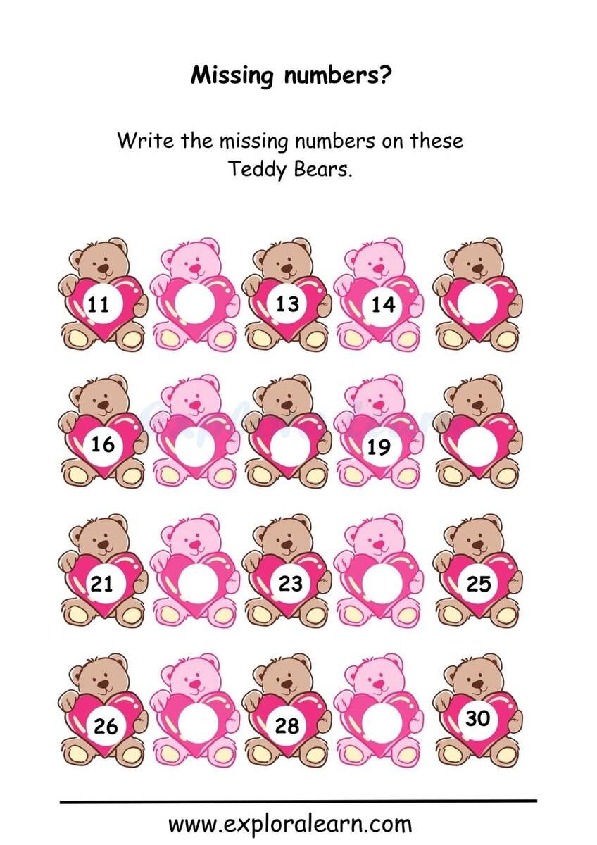 Missing Numbers Worksheets Enhance Number Sense For 2 6 Year Olds Missing Numbers Worksheets Enhance Number Sense For 2 6 Year Olds
