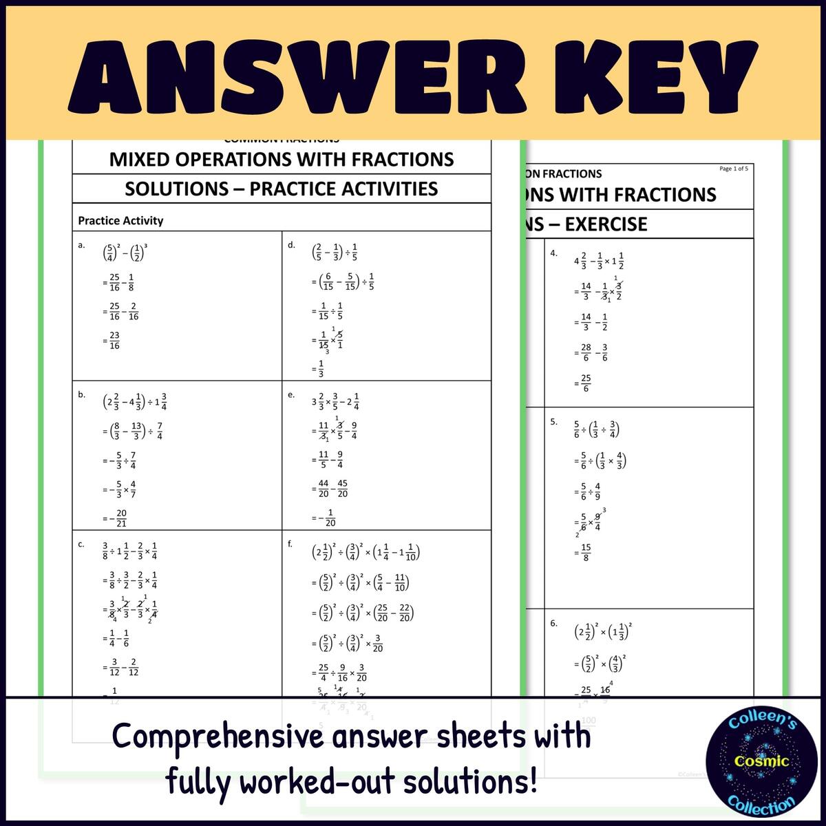 Mixed Operations With Common Fractions Grade 8 Maths Term 3 Lesson 6 CAPS Made By Teachers