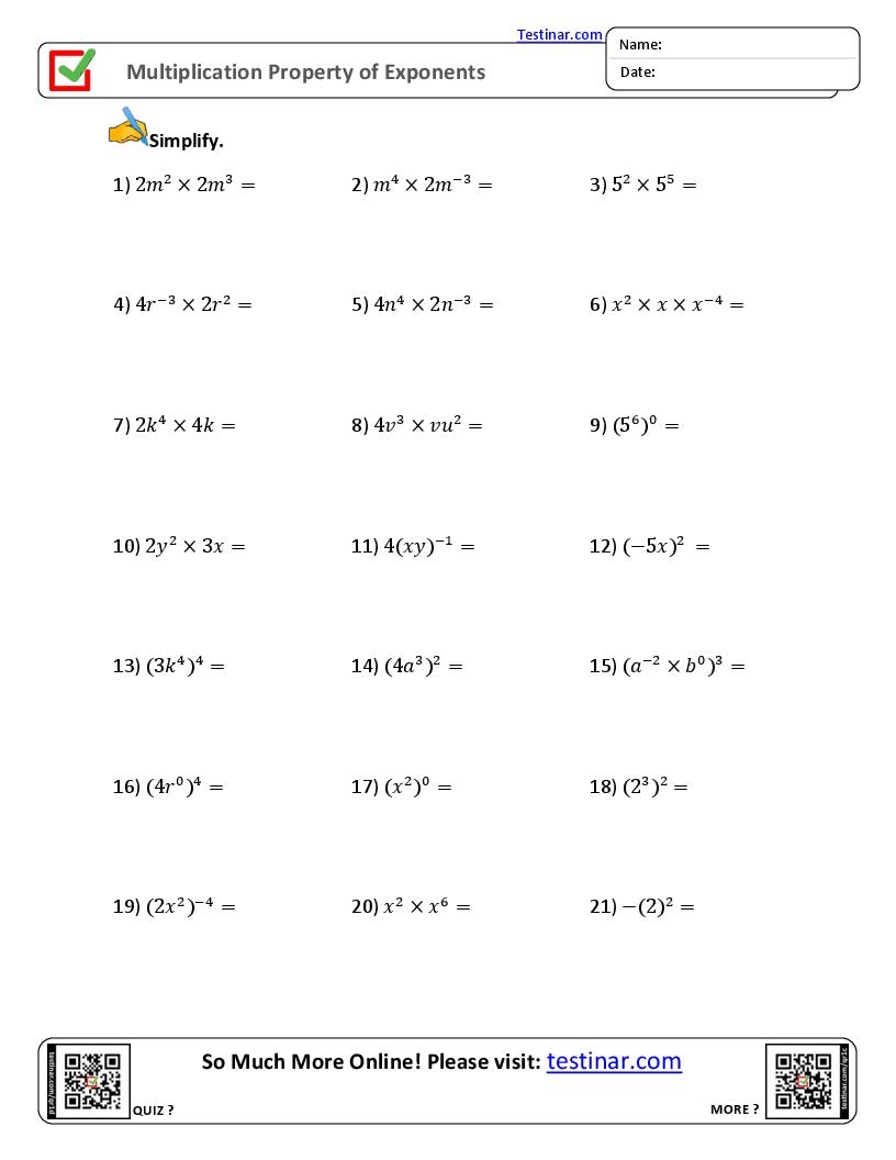 Multiplication Property Of Exponents Worksheets Worksheets Library Multiplication Property Of Exponents Worksheets Worksheets Library
