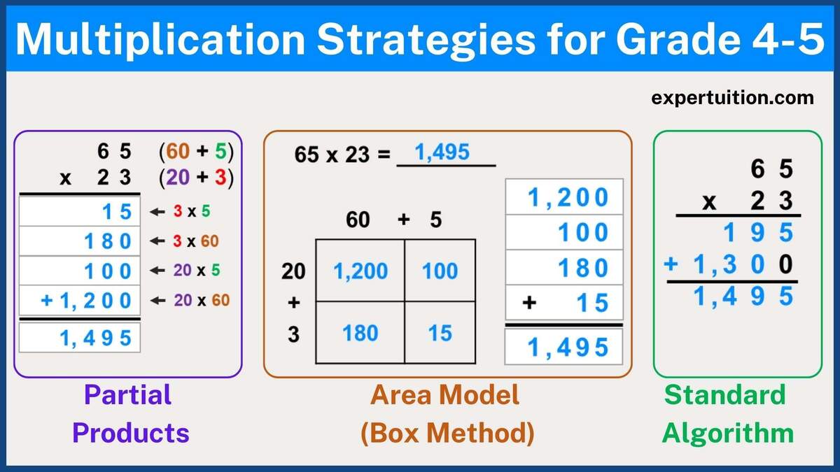 Multiplication Strategies For Grade 4 And Grade 5 ExperTuition