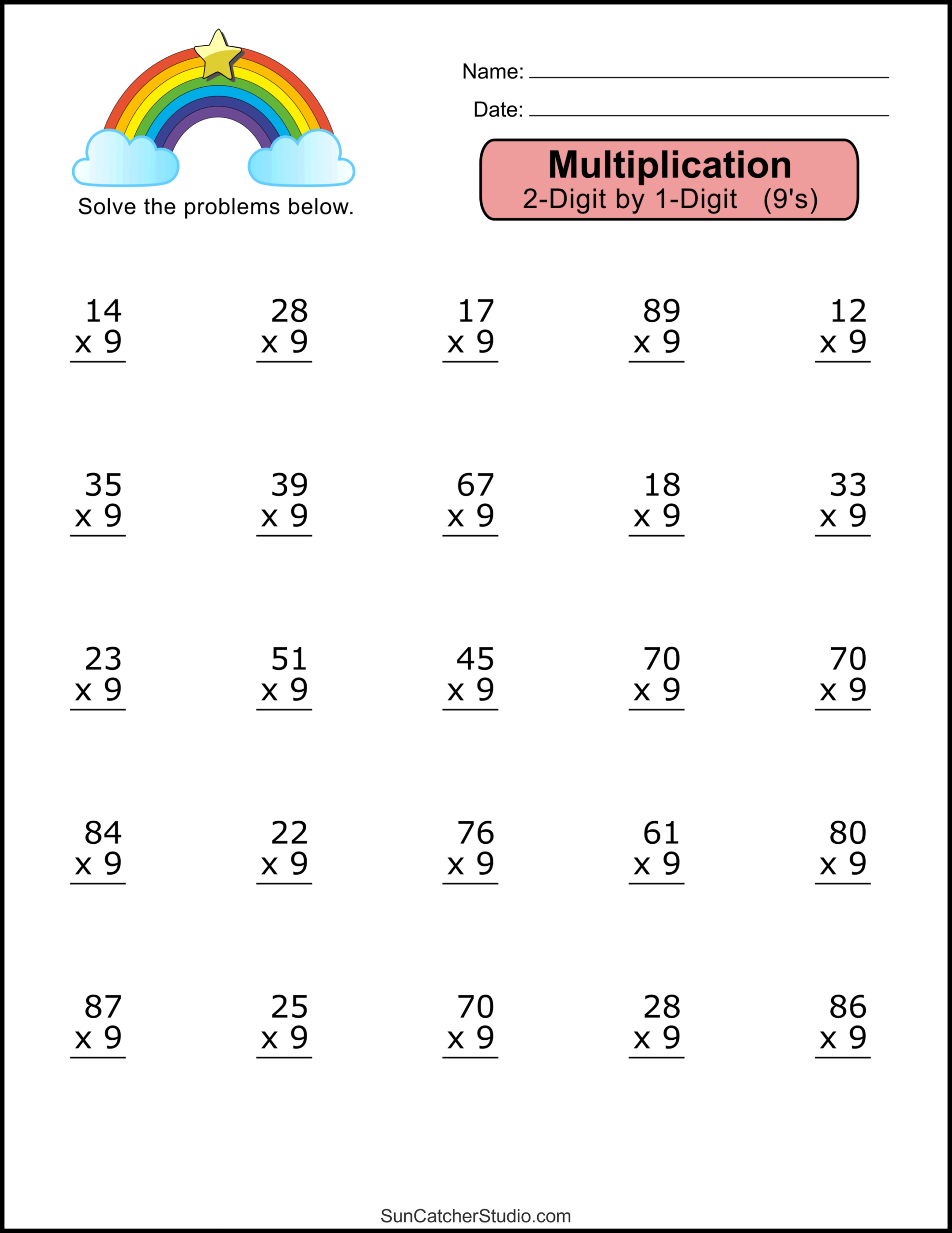 Multiplication Worksheets 2 Digit By 1 Digit Math Drills Free Printables Lettering SVG Files Tools Apps Free 2 Digit By 2 Digit Multiplication Worksheets Teach Prints