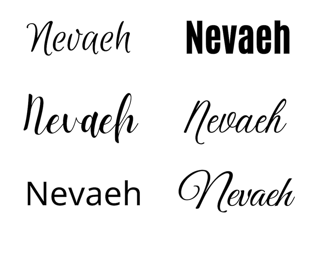 Nevaeh Svg Nevaeh Baby Name Svg Nevaeh Wedding Name Svg Etsy Israel