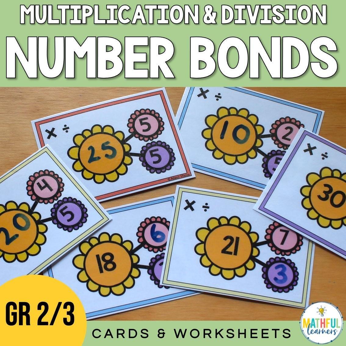 Number Bond Worksheets Multiplication Division Activity Cards Fact Families Inverse Operations 2nd And 3rd Grade Math Game Etsy Number Bond Worksheets Multiplication Division Activity Cards Fact Families Inverse Operations 2nd And 3rd Grade Math Game Etsy