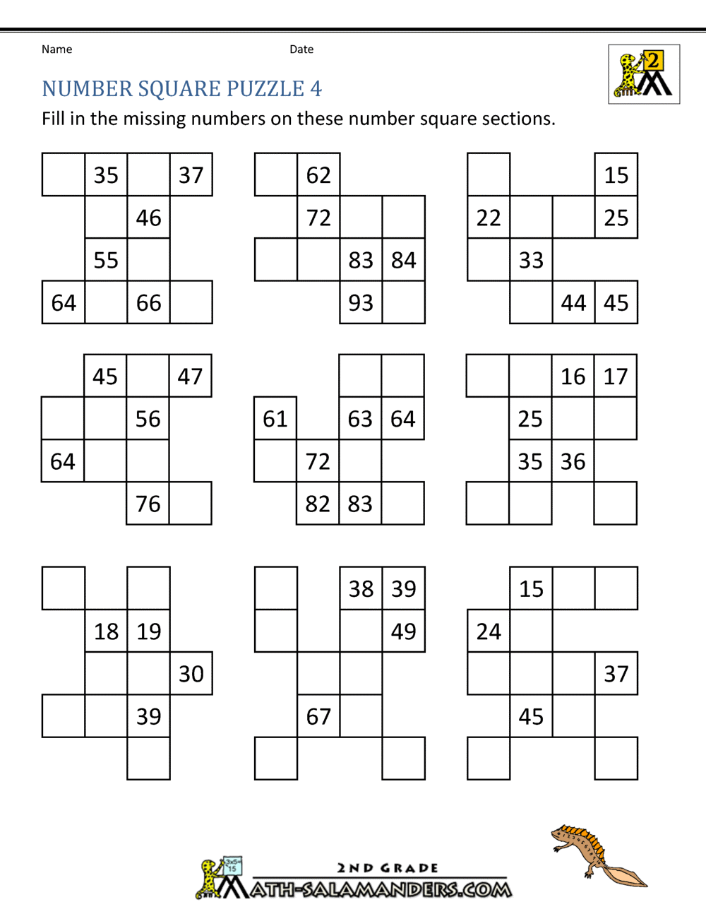 Number Square Puzzles