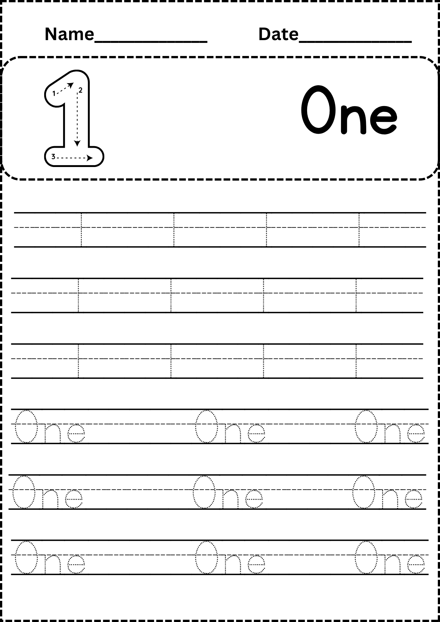 Number Tracing Worksheets 1 10 Free Fun And Engaging Learning For Kids