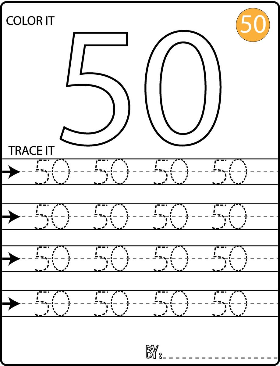 Numbers Tracing For Preschoolers 1 50 Kindergarden Worksheets Made By Teachers