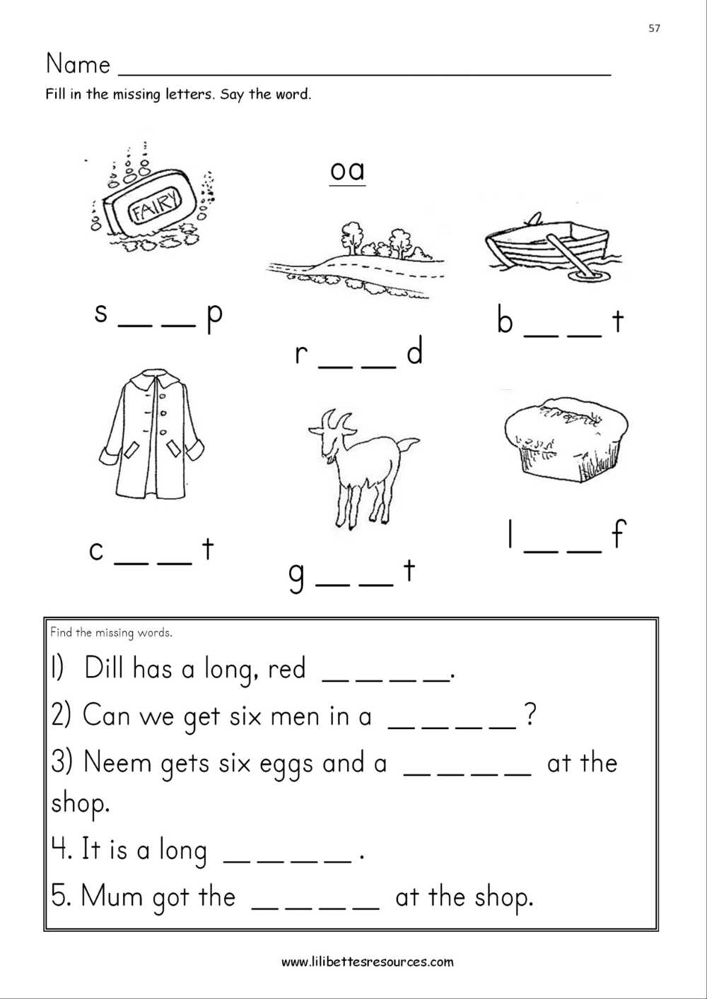 Oa Phonics Worksheets Sound it out Phonics 06