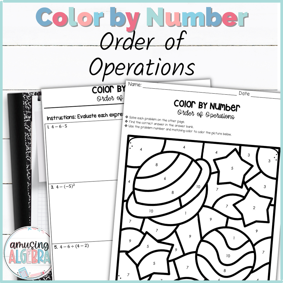 Order Of Operations Coloring Activity Made By Teachers