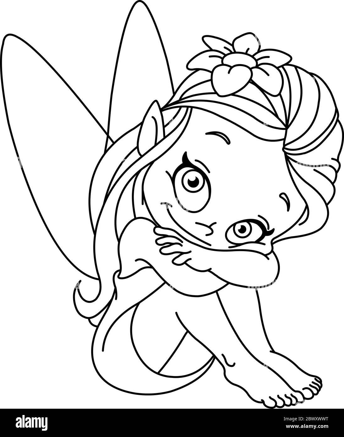 Outlined Illustration Of A Little Fairy Vecto Coloring Page Stock Vector Image Art Alamy Outlined Illustration Of A Little Fairy Vecto Coloring Page Stock Vector Image Art Alamy