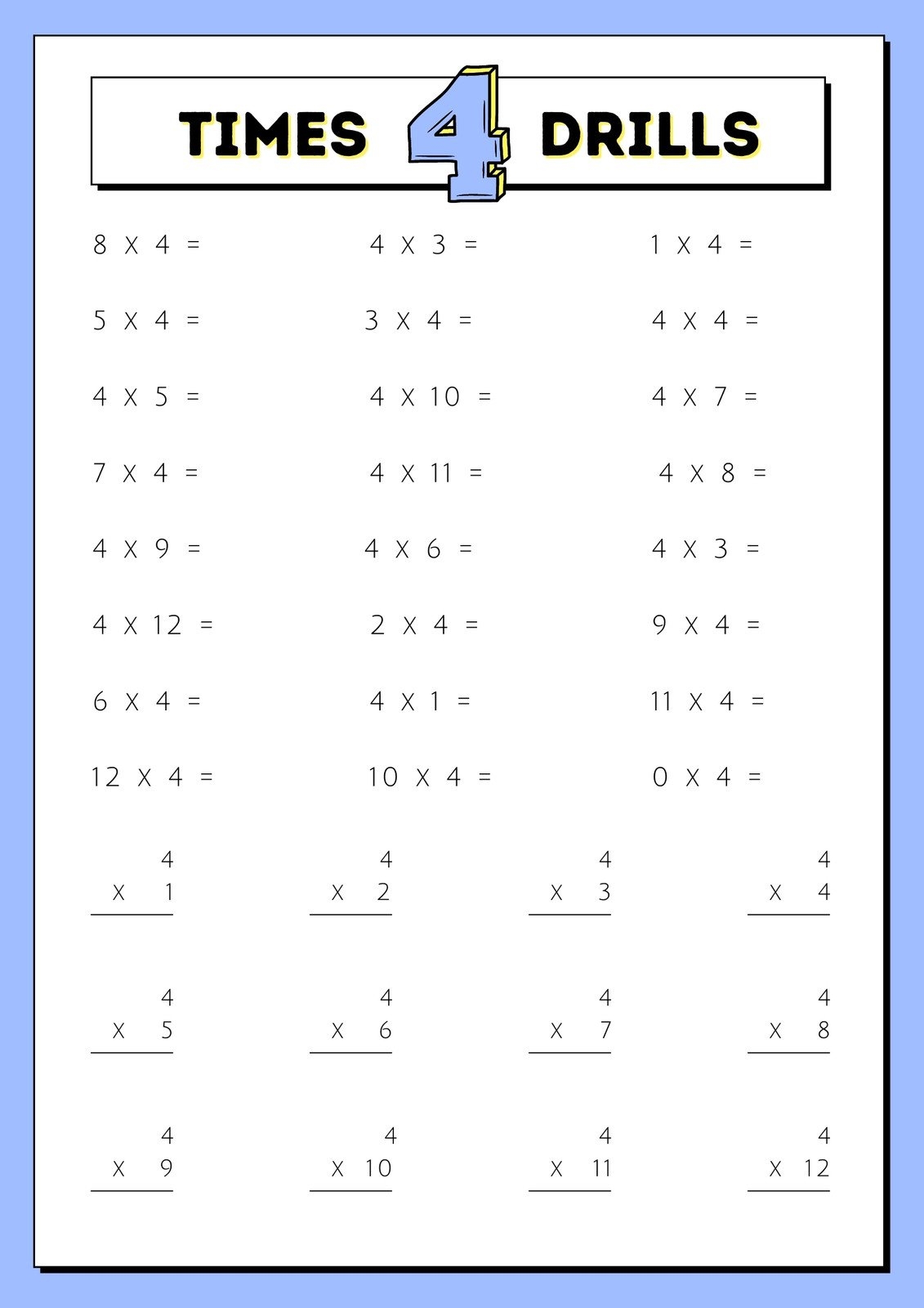 Page 3 Free Multiplication Worksheet To Use And Print Canva Page 3 Free Multiplication Worksheet To Use And Print Canva