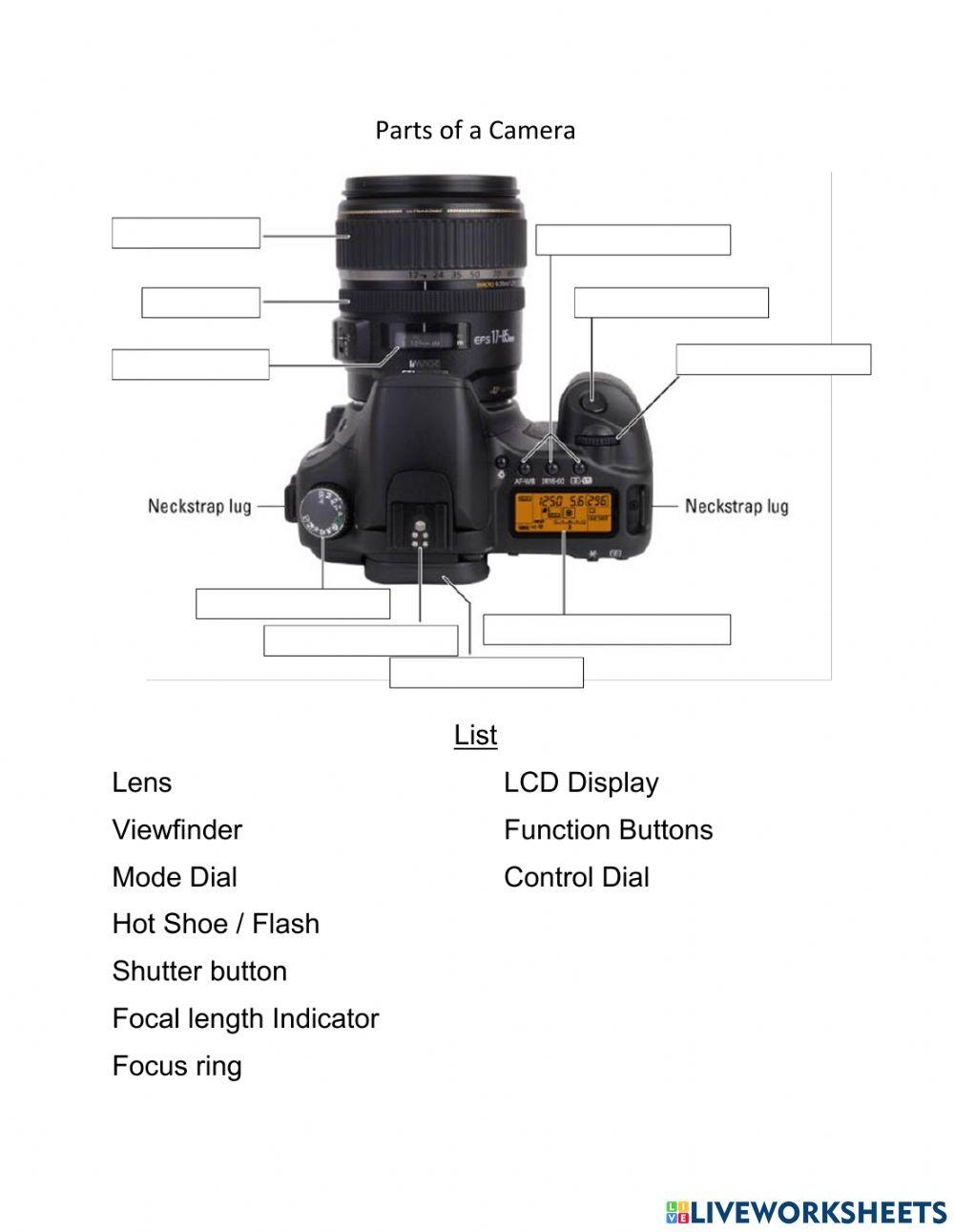A Camera That S Not A Phone Children Identify The Parts Of A Camera With This Fun Free Labeling Activity Https T Co Ddp0MgvSXf 1stchat Photography