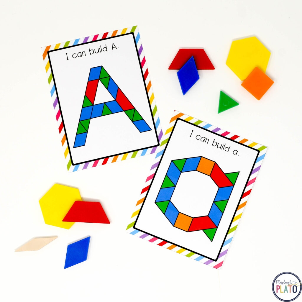 Pattern Block Letters And Numbers Playdough To Plato