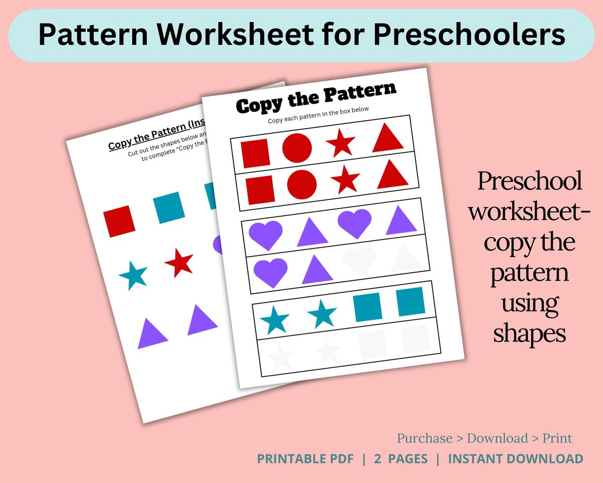Printable Follow The Pattern Line Tracing Preschool Worksheet