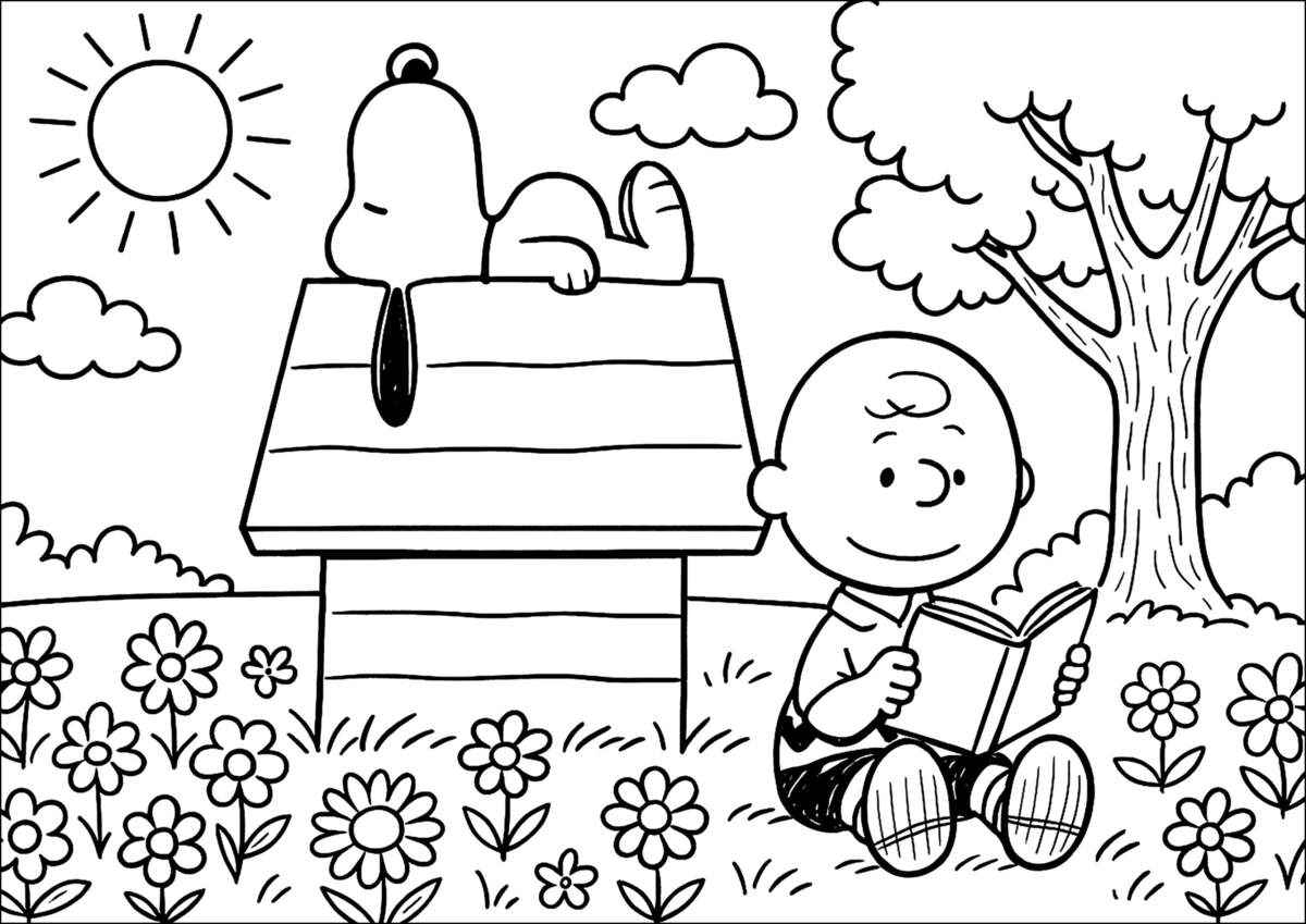 Coloring Sheets Charles M Schulz Museum