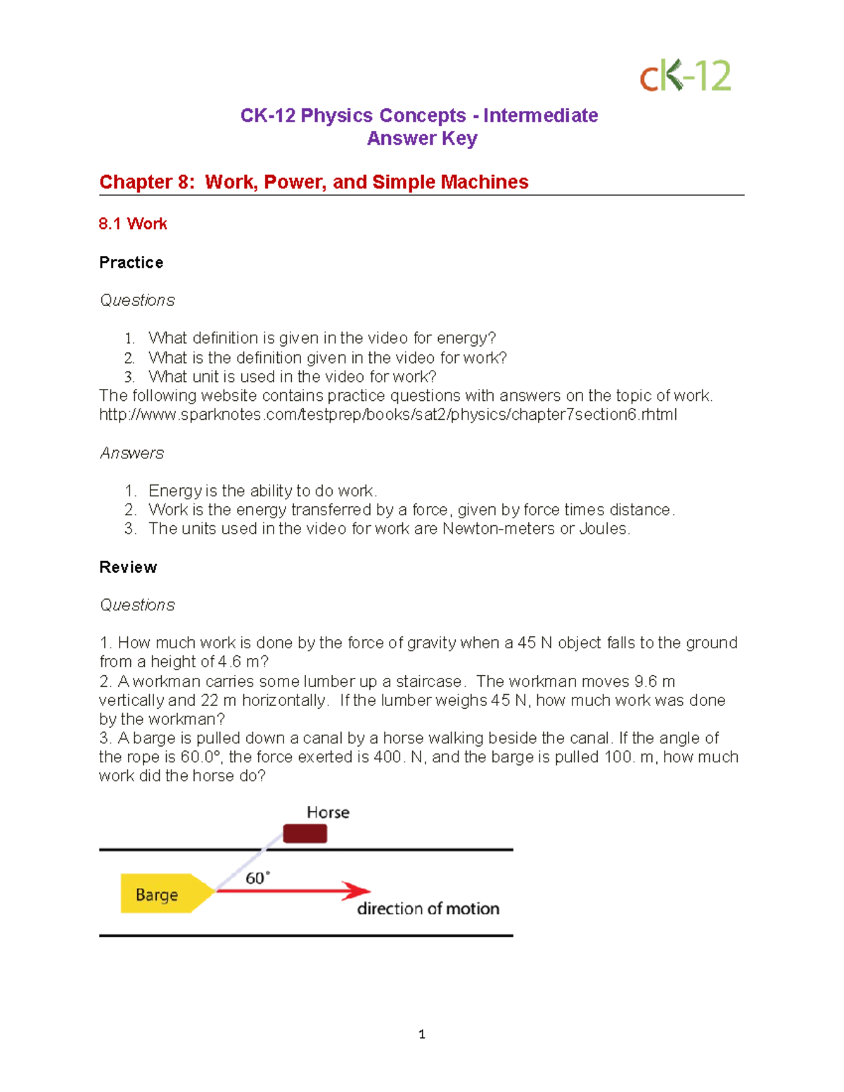 Phys Int CC Ch 8 Work Power Simple Machines Answer Key Studocu