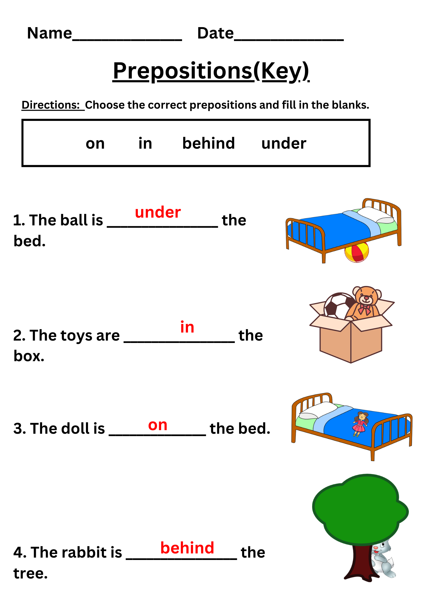 Preposition Worksheet For Kindergarten And Grade 1 Prepositions Of Place Vocabulary Interactive Worksheet Listen And Choose The Correct Images Activity For Kindergarten K5 And ESL Students G2 Ezpzlearn