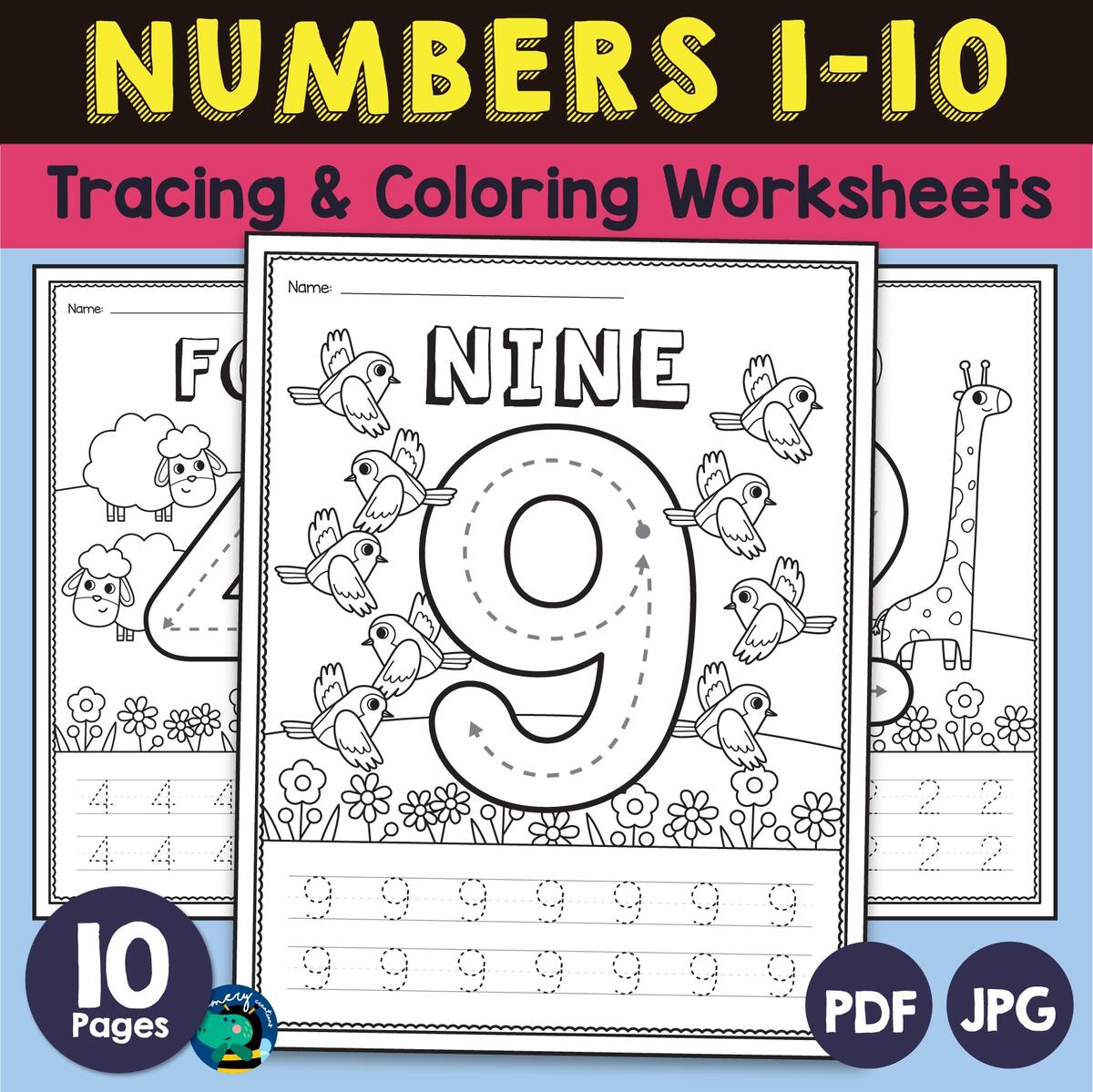 Preschool Numbers 1 10 Worksheets Tracing And Coloring No Prep Made By Teachers Preschool Numbers 1 10 Worksheets Tracing And Coloring No Prep Made By Teachers