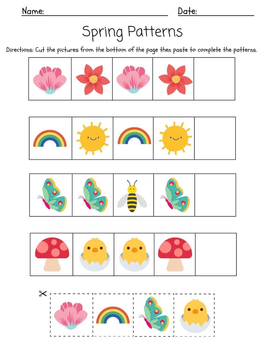 Patterns For Preschool Patterns For Kindergarten Pattern Worksheets For Preschool Pattern Worksheets For Kindergarten Kindergarten Pattern Worksheet MegaWorkbook