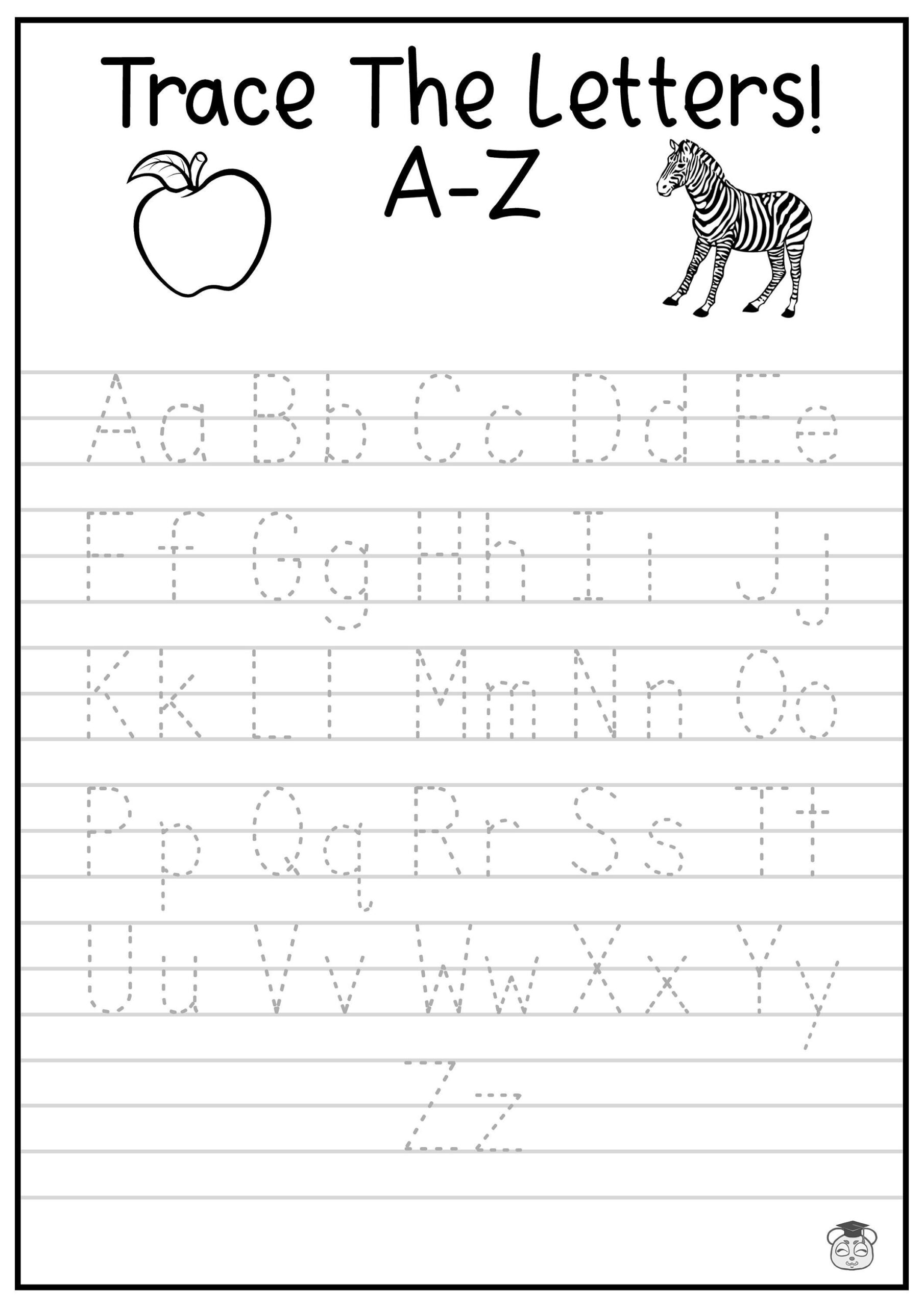 300 Free Letter Tracing Worksheets By Gold Star Fun Vibrant Designs