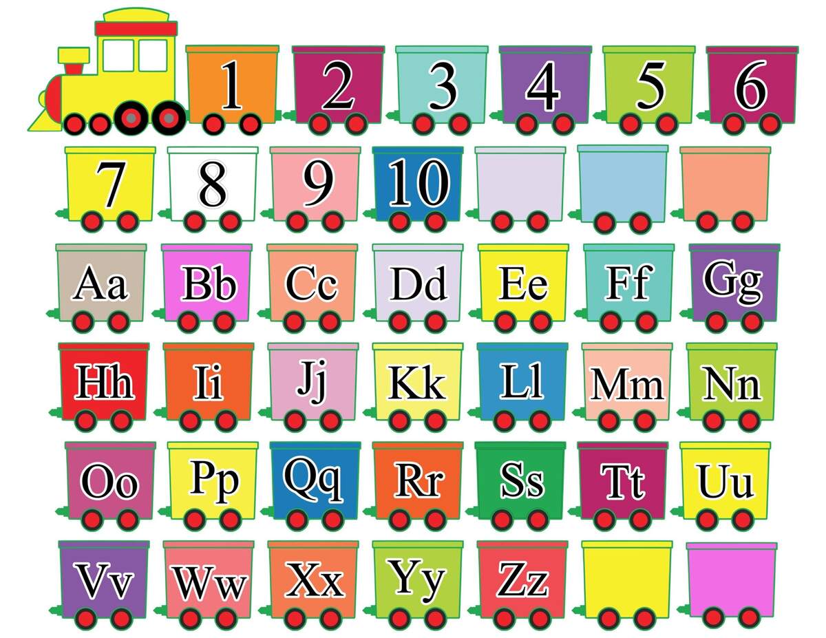 Printable Alphabet Number Train Game Montessori Learning Digital Download Etsy