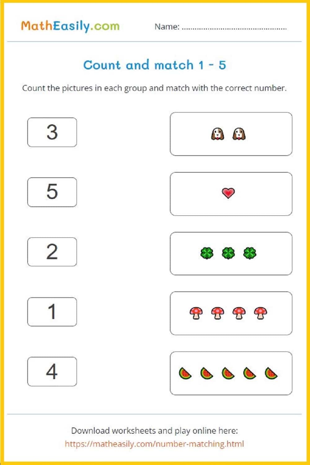 Kindergarten Math Worksheets PDF Printable PDF Worksheets Cazoom Math