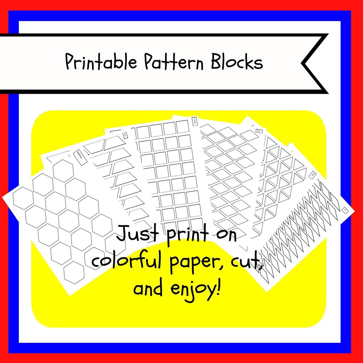 Printable Pattern Blocks Etsy