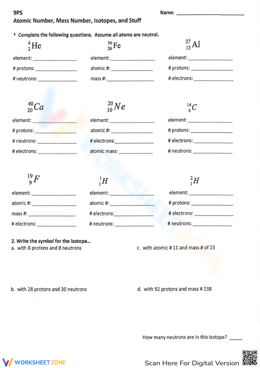 Printable Protons Neutrons And Electrons Practice Worksheets Printable Protons Neutrons And Electrons Practice Worksheets