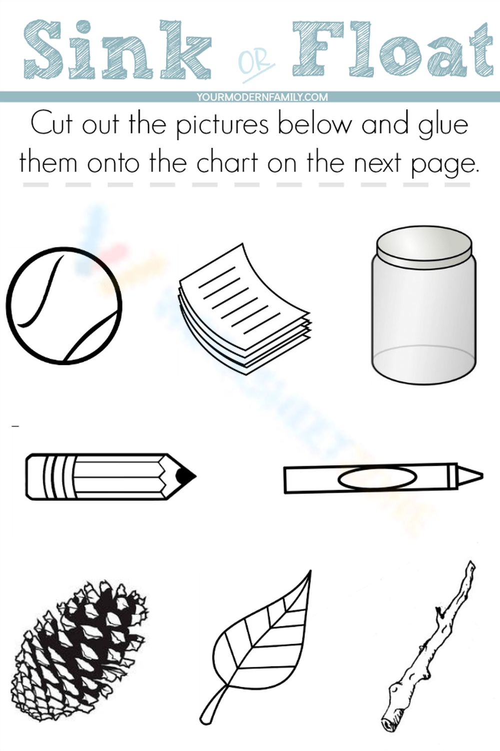 Printable Sink Or Float Worksheets Download