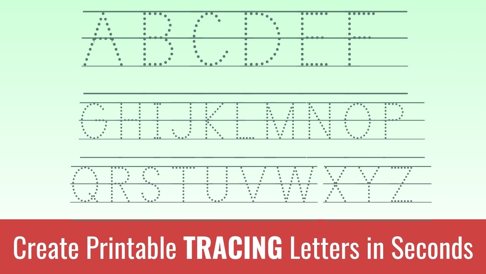 Printable Tracing Letters Free Alphabet Font Letter Templates