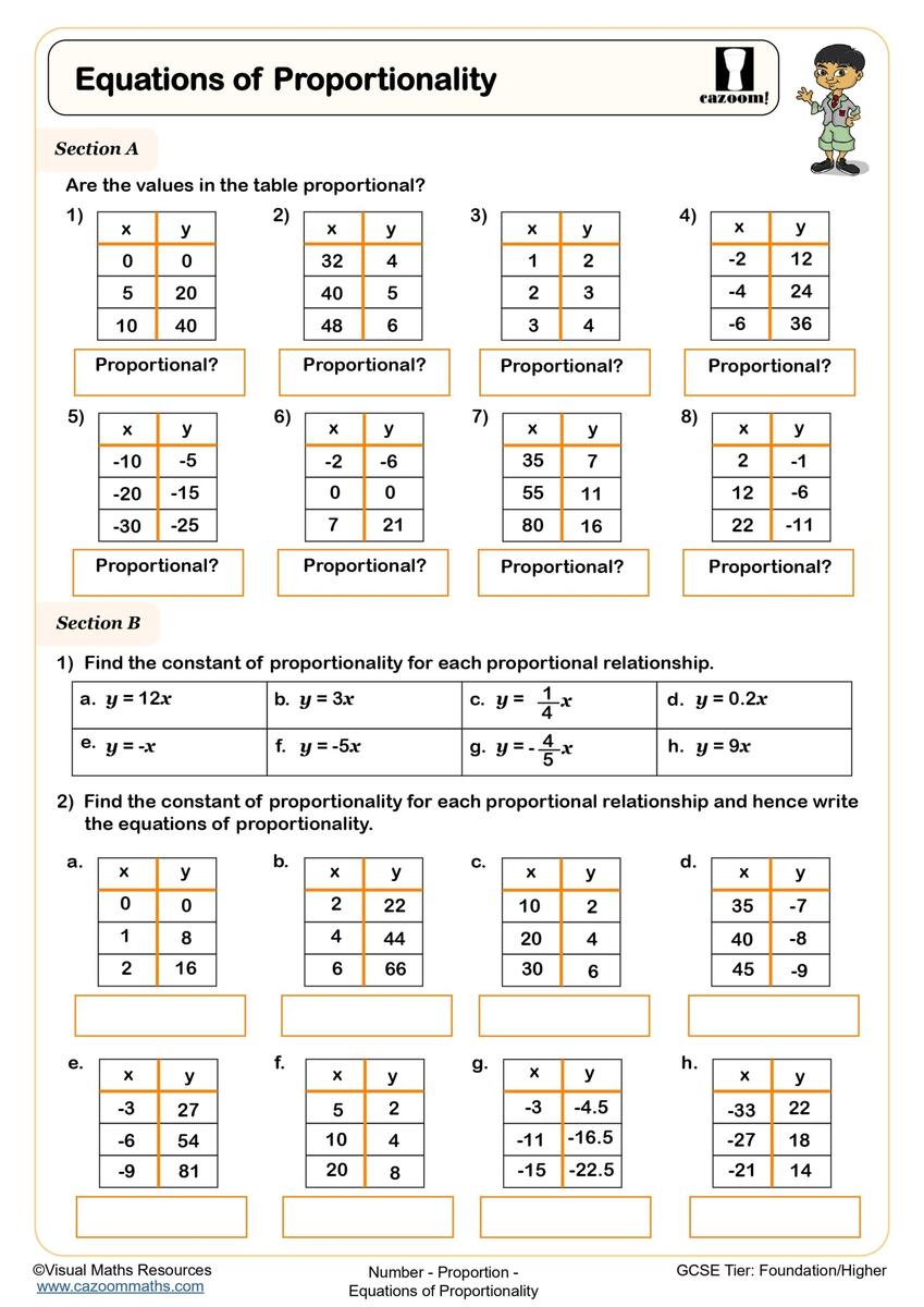 Proportion Worksheets Printable PDF Proportions Worksheets