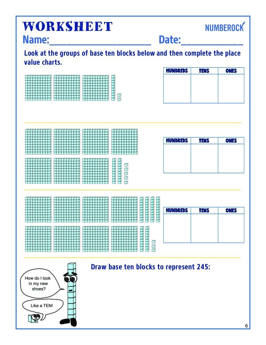 Read And Write Numbers To 1000 Worksheet Numberock