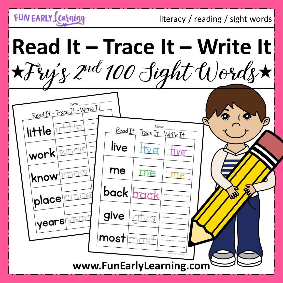 Sight Words Practice Frys First 100 Sight Words Made By Teachers