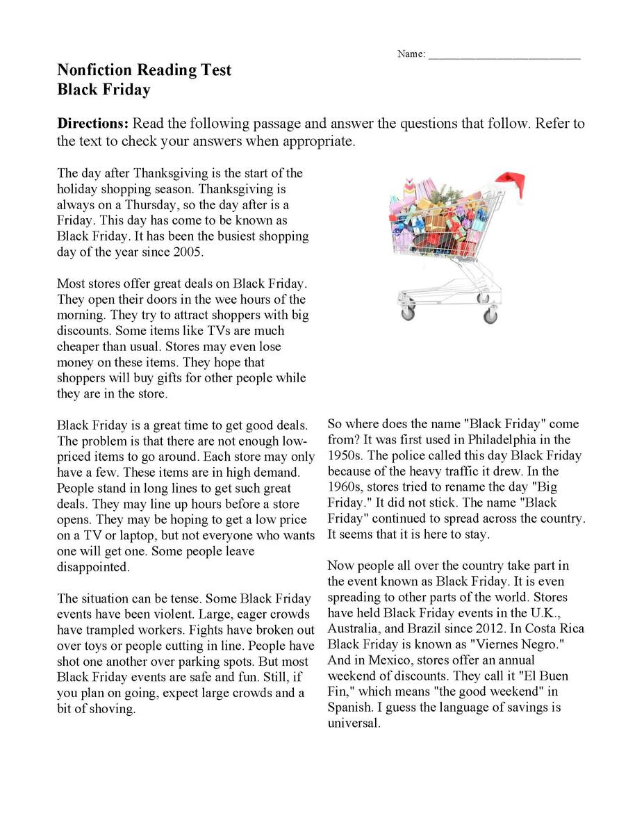 Wintertime Nonfiction Reading Activity