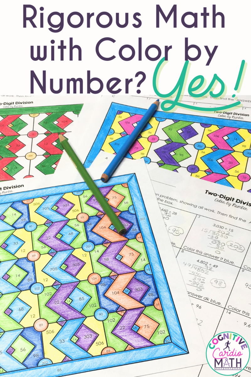 Rigorous Math With Color By Number Activities Yes Cognitive Cardio Math