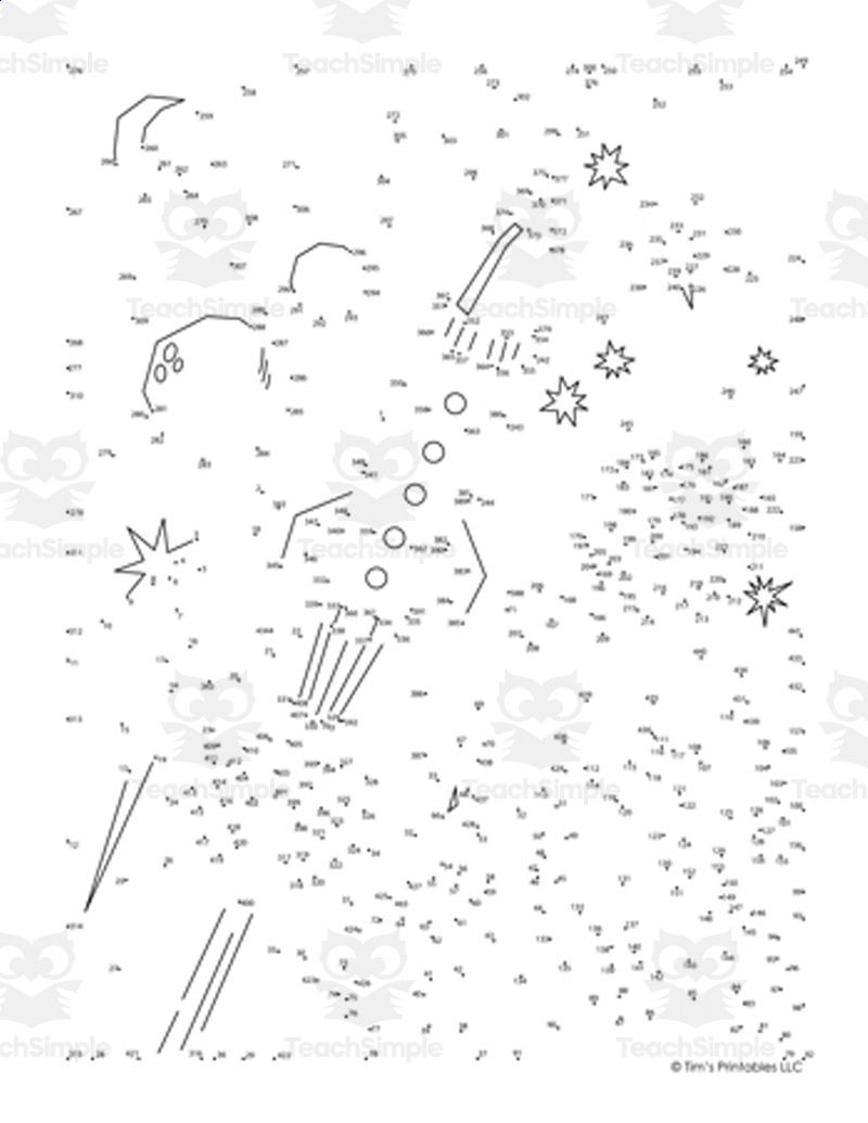 Rocket Ship Extreme Connect The Dots Dot to Dot PDF By Teach Simple