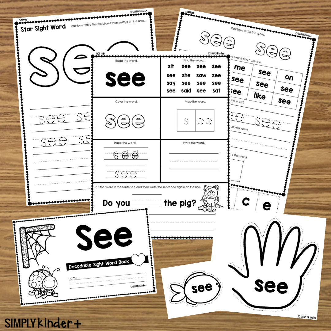 See Sight Word Activities Simply Kinder Printable Membership See Sight Word Activities Simply Kinder Printable Membership