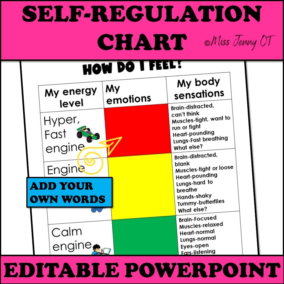 Self Regulation Interoception Check In Chart Editable Miss Jenny OT