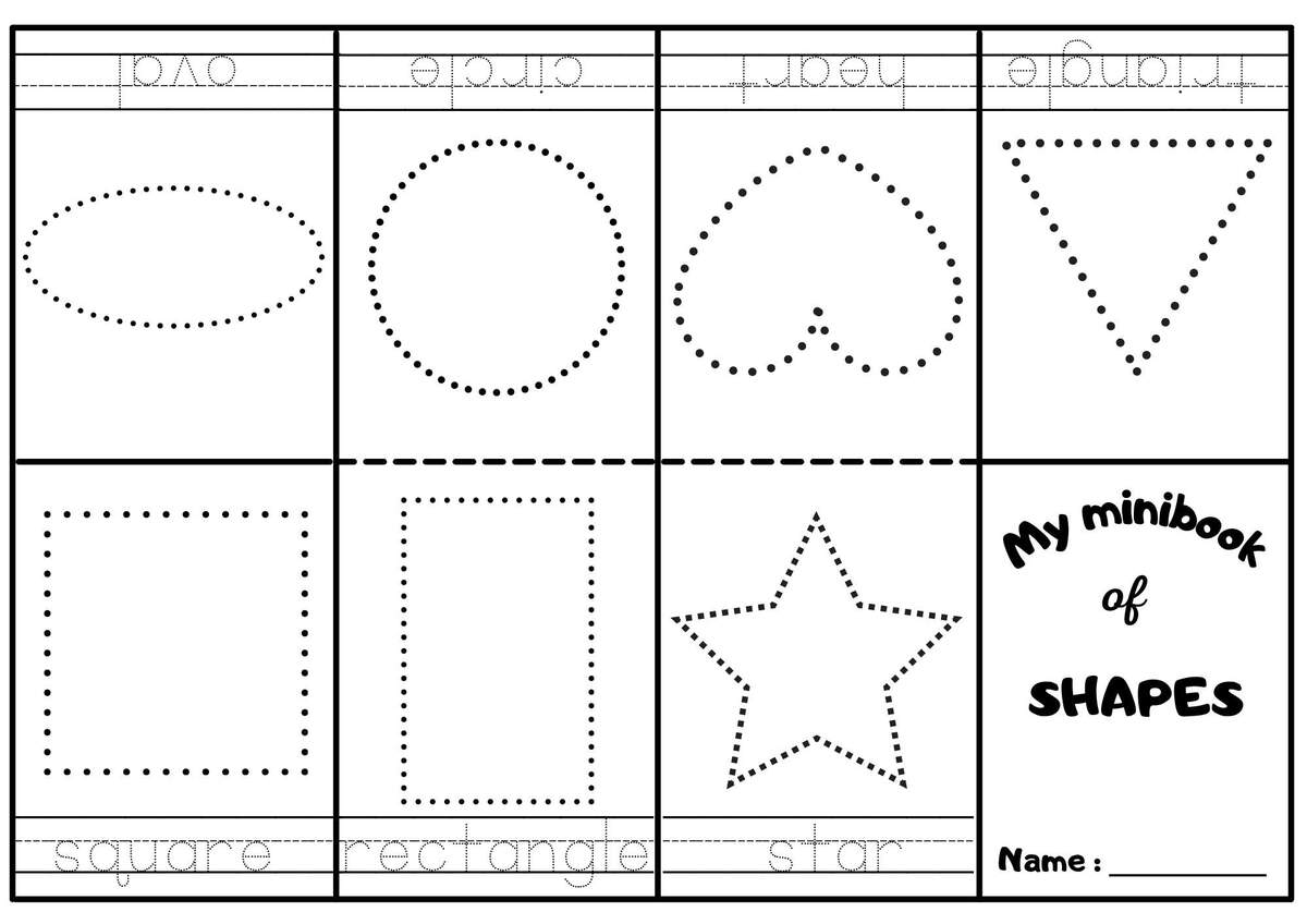 Shapes Mini Coloring Book Free PDF Download Ezpzlearn
