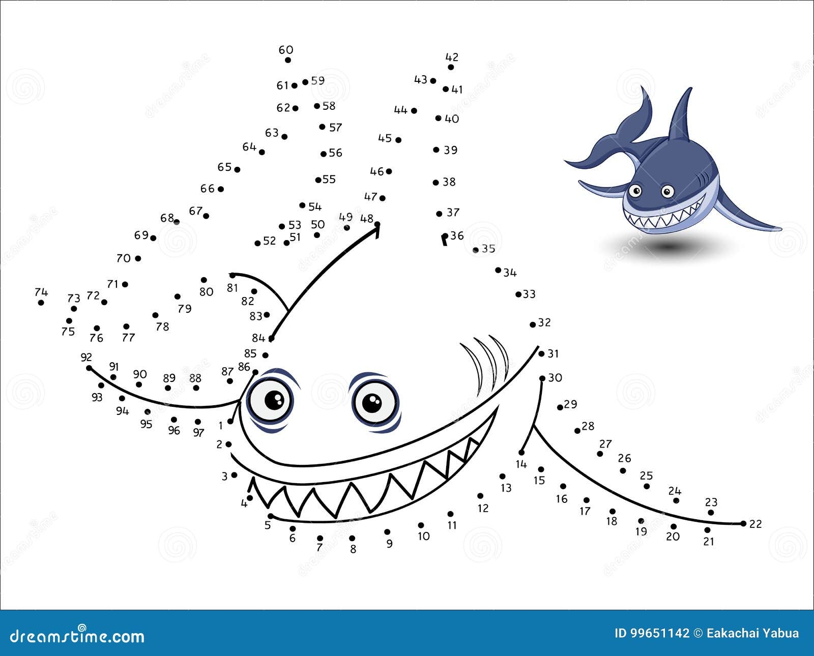 Connect The Dots And Draw Cute Shark Dot To Dot Puzzle With Cartoon Little Shark Educational Game For Kids Drawing For Preschool Children Vector Il Stock Vector Image Art Alamy