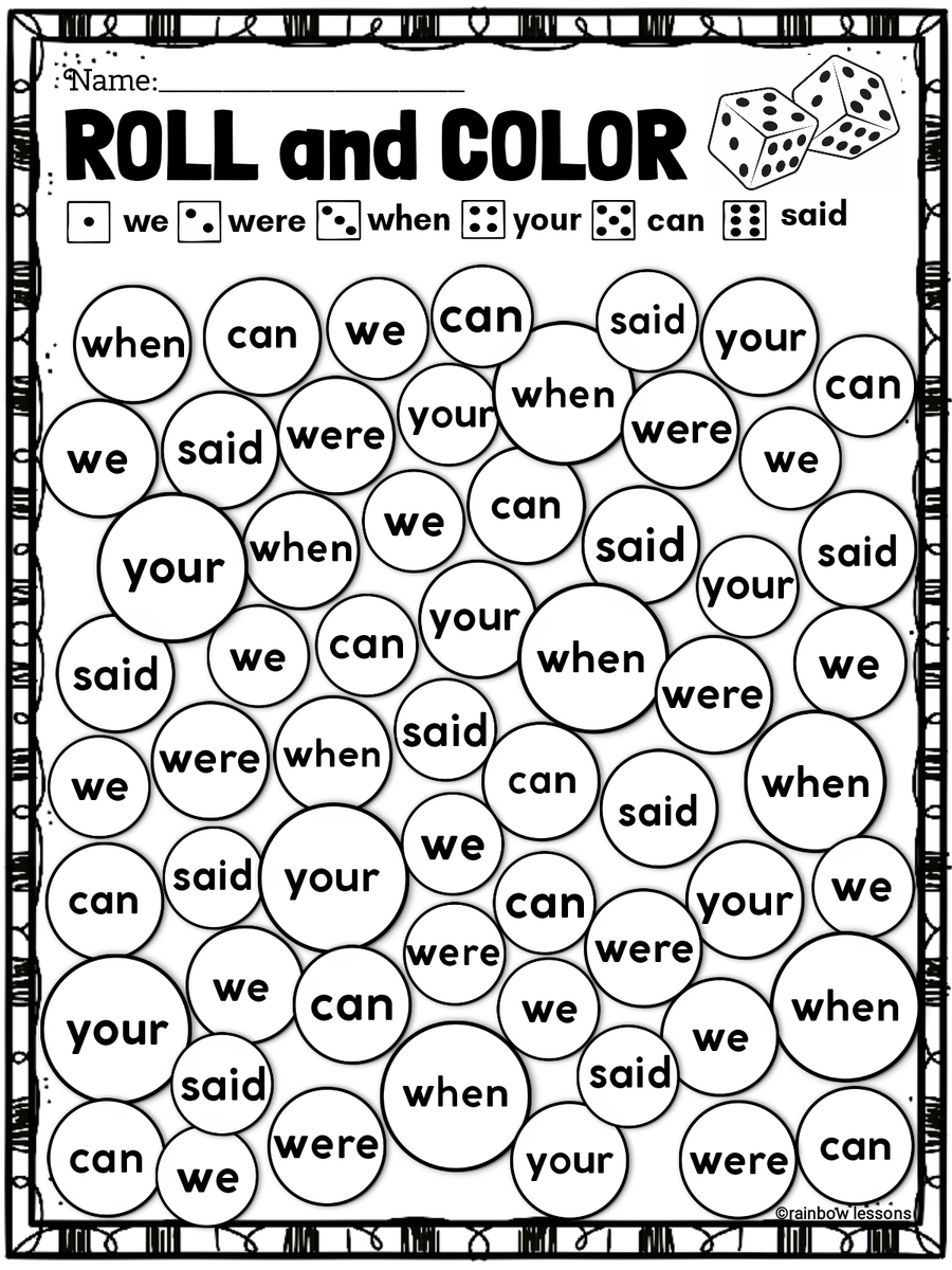 Sight Words Practice Frys First 100 Sight Words Made By Teachers