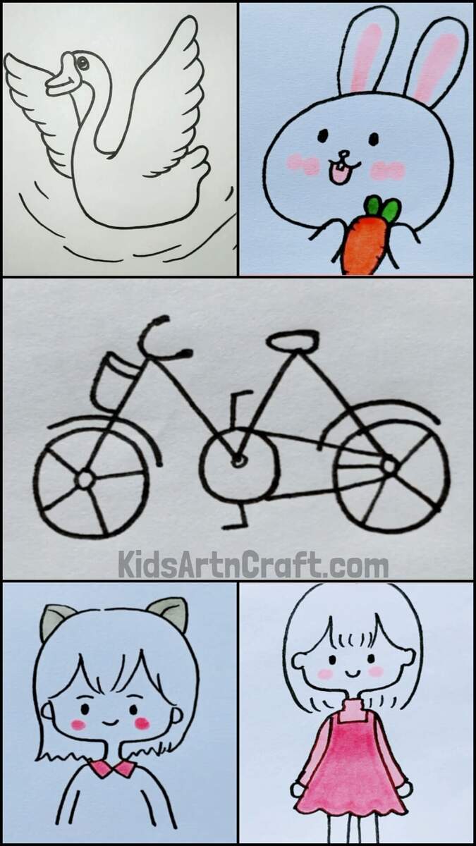 Simple Drawings For Kindergartners Kids Art Craft