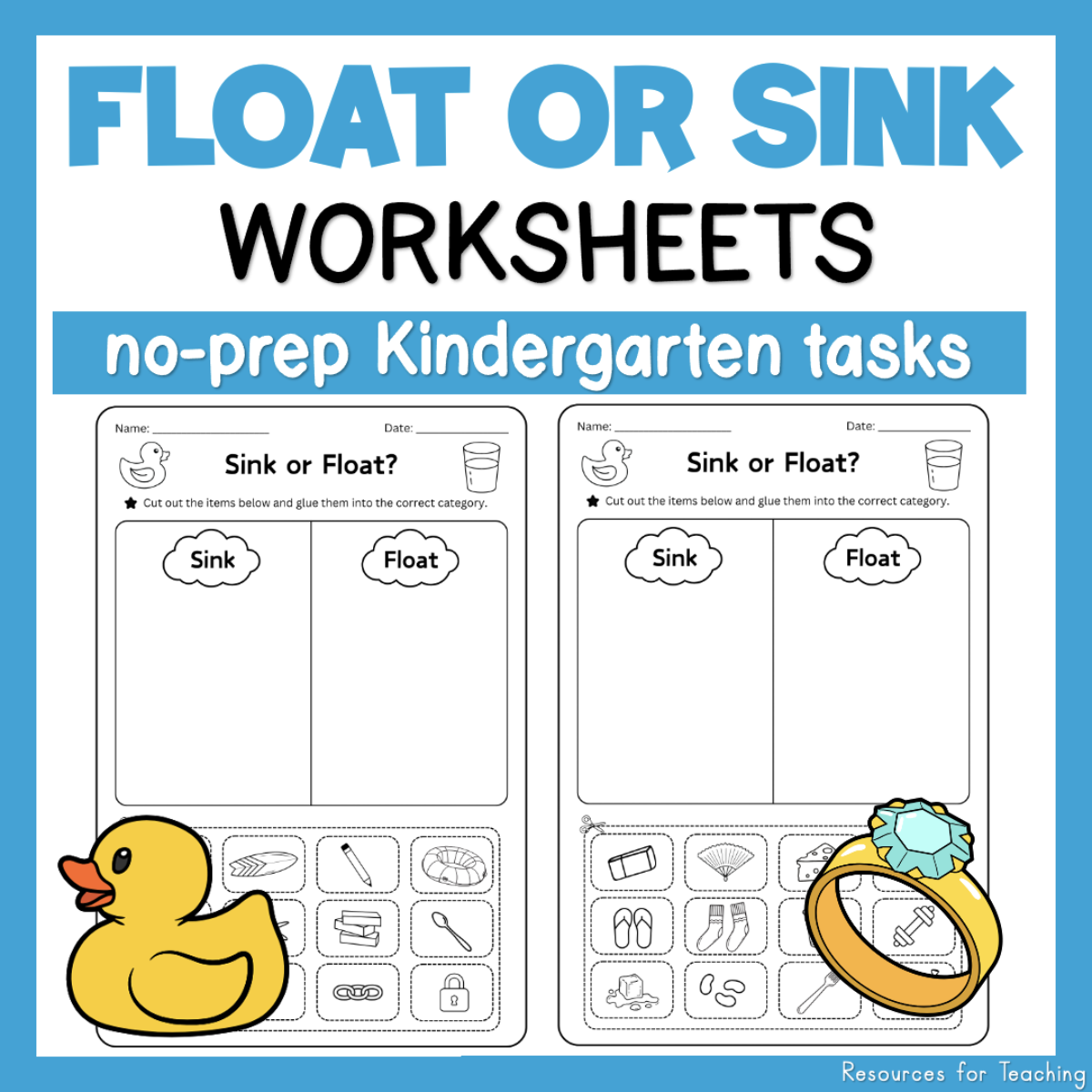 Sink Or Float Worksheets For Kindergarten Resources For Teaching Australia